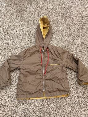 Vintage Reversible Plaid Brown Lightweight Jacket